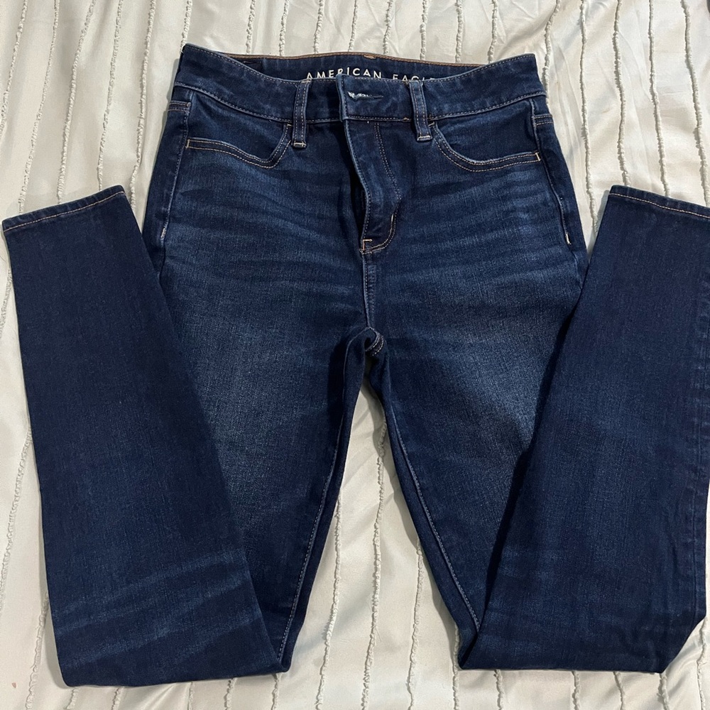 American Eagle Outfitters Women's Deep Indigo Skinny Jeans